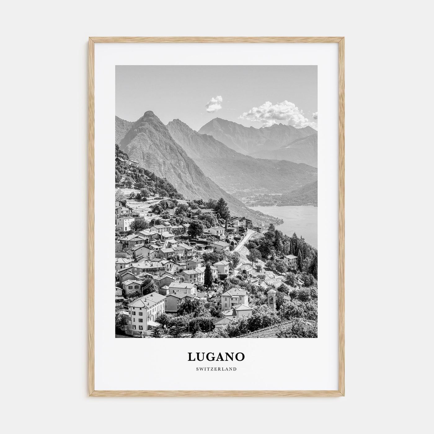 Lugano Portrait B&W Poster