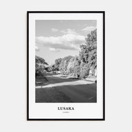 Lusaka Portrait B&W Poster