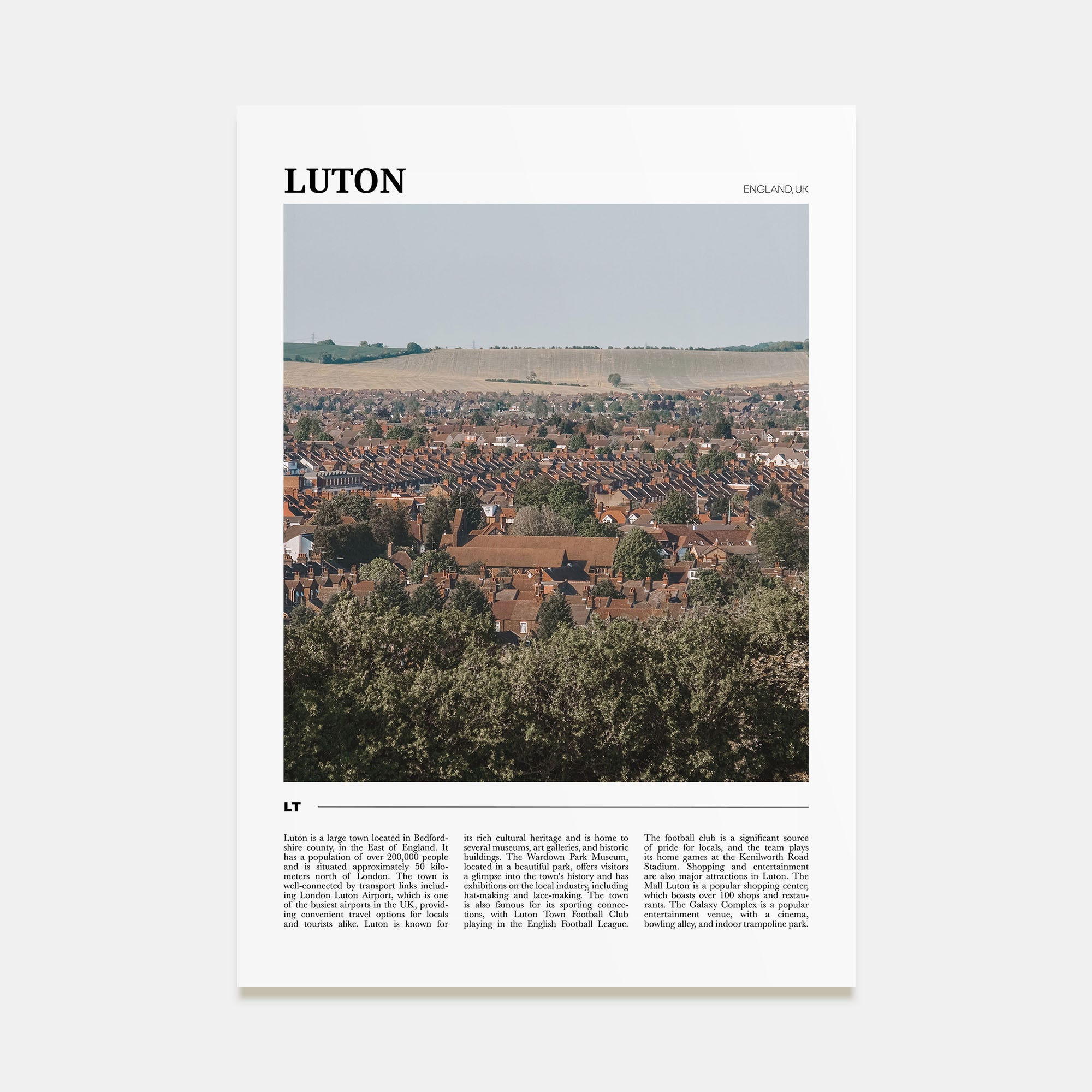 Luton Travel Color Poster