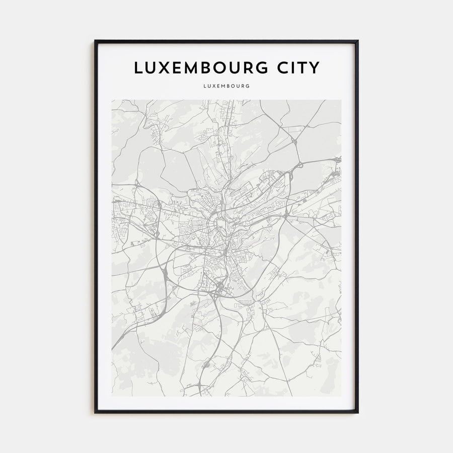 Luxembourg City Map Portrait Poster