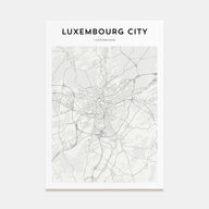 Luxembourg City Map Portrait Poster