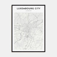 Luxembourg City Map Portrait Poster