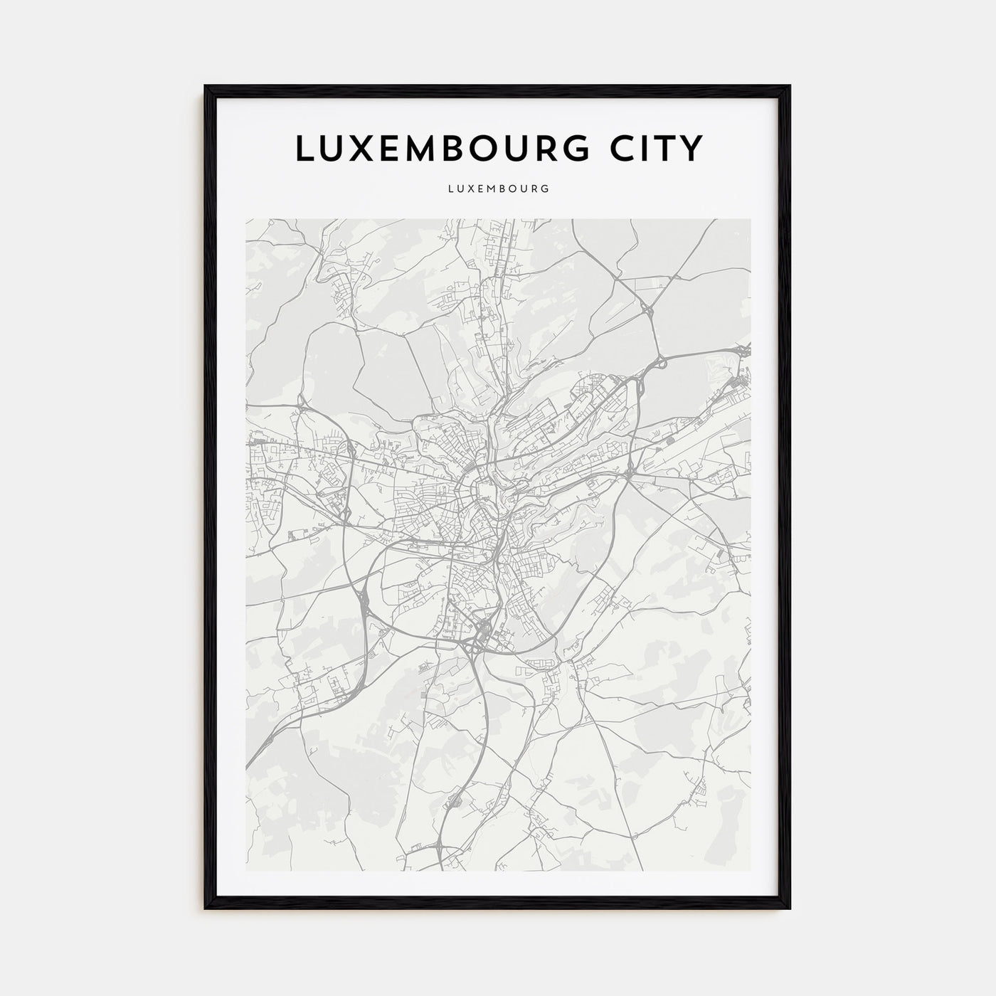Luxembourg City Map Portrait Poster