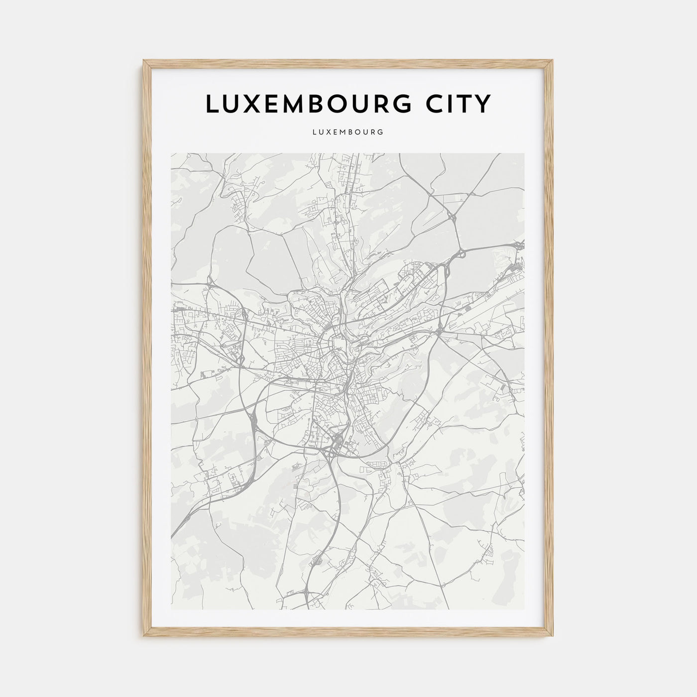 Luxembourg City Map Portrait Poster