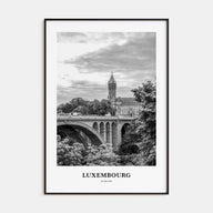 Luxembourg Portrait B&W Poster
