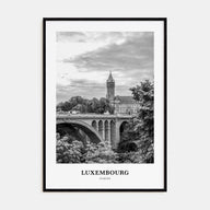 Luxembourg Portrait B&W Poster