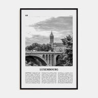 Luxembourg Travel B&W No 1 Poster