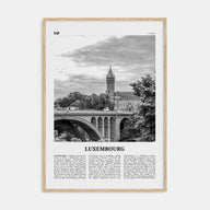 Luxembourg Travel B&W No 1 Poster