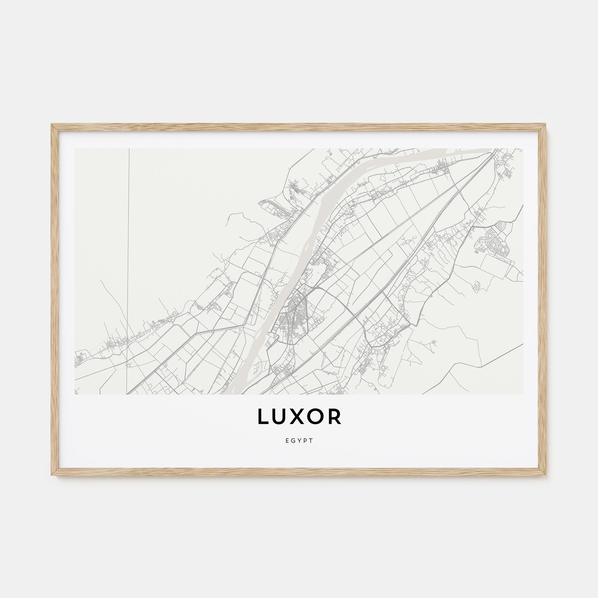 Luxor Map Landscape Poster