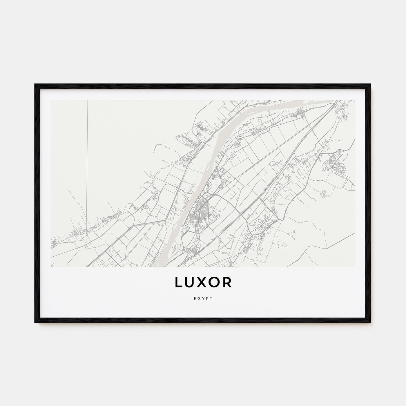 Luxor Map Landscape Poster