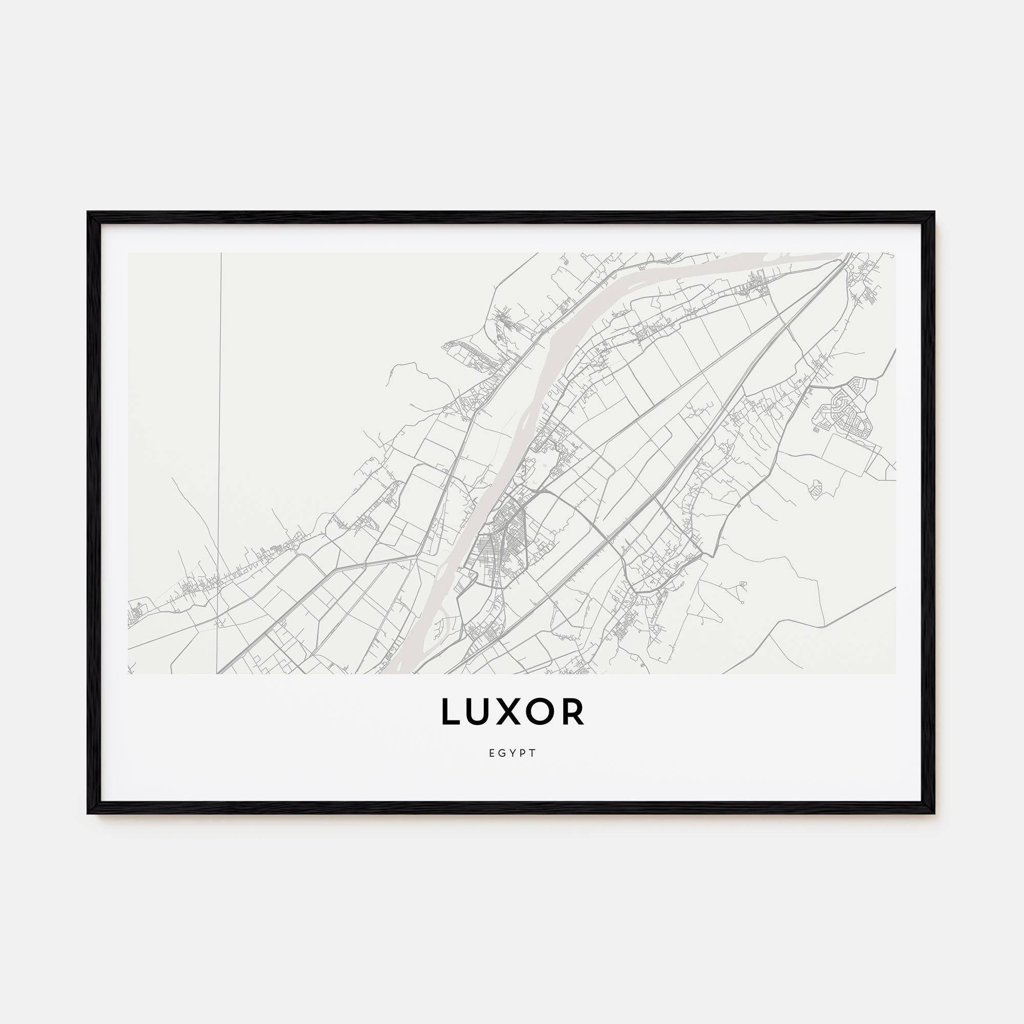 Luxor Map Landscape Poster