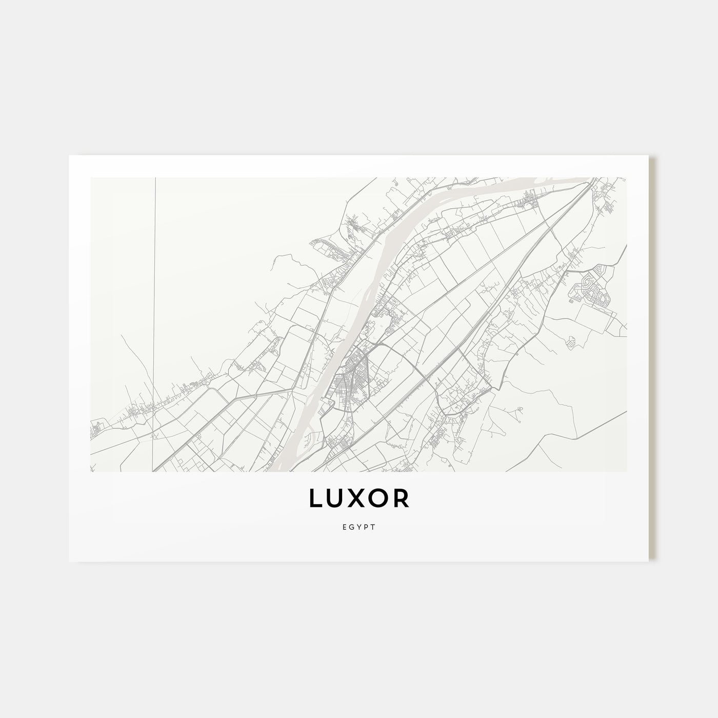 Luxor Map Landscape Poster