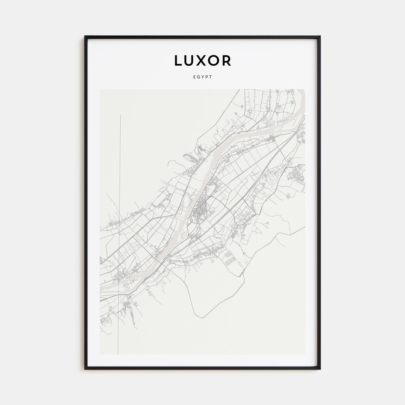 Luxor Map Portrait Poster