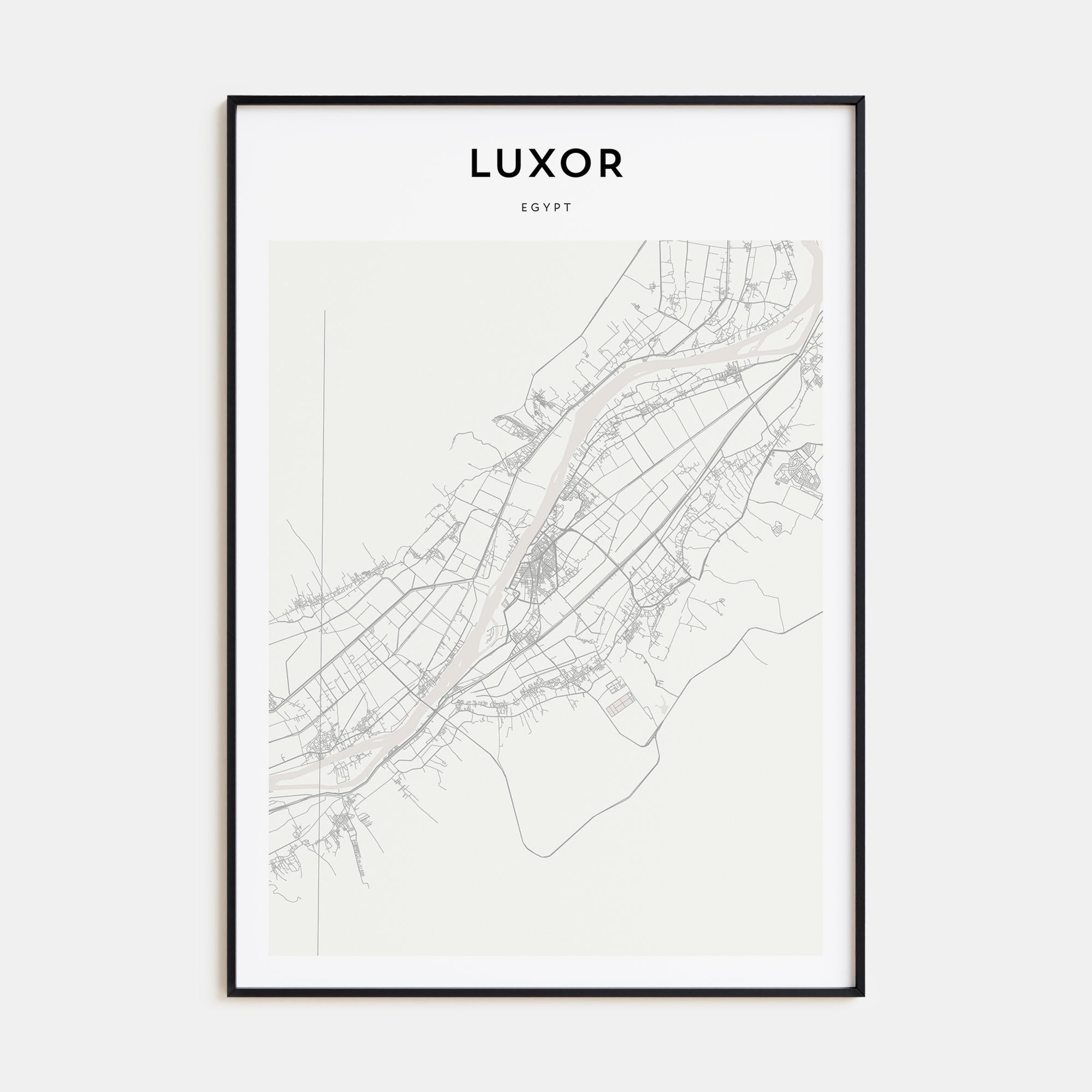 Luxor Map Portrait Poster