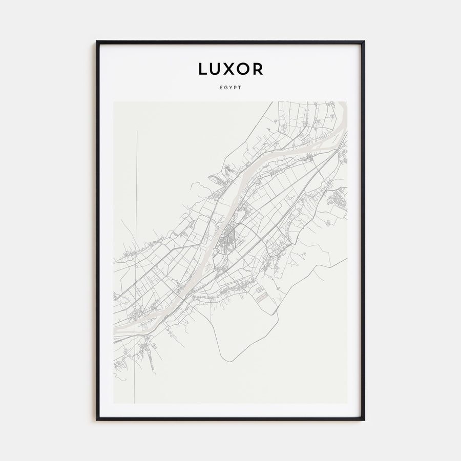 Luxor Map Portrait Poster