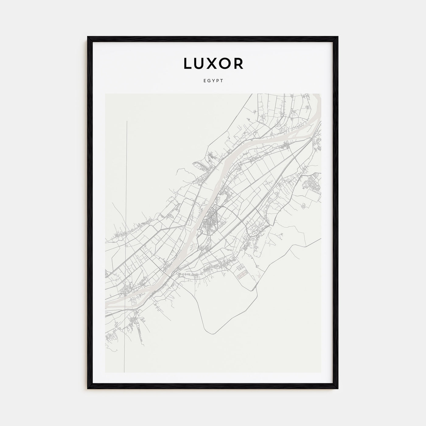 Luxor Map Portrait Poster