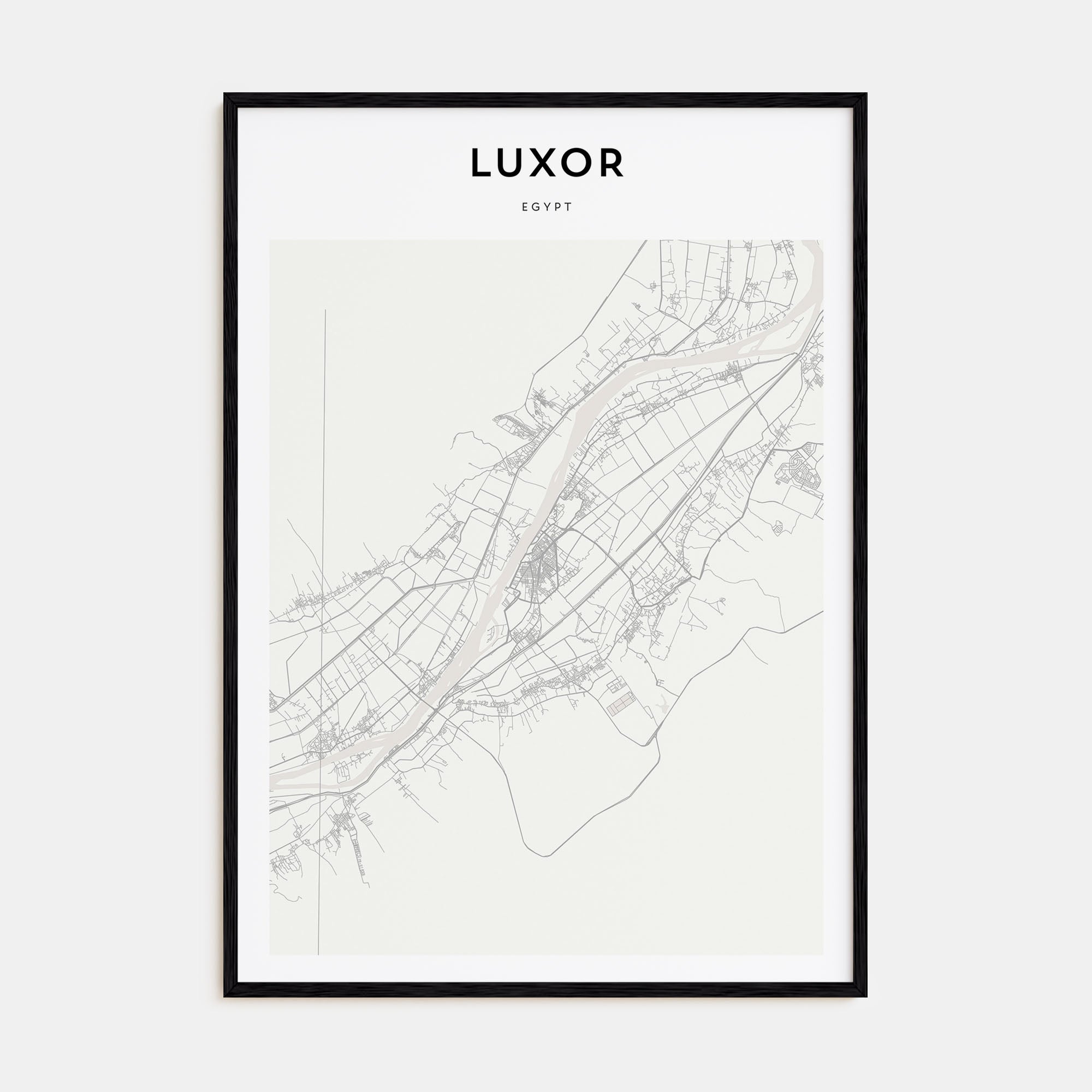 Luxor Map Portrait Poster