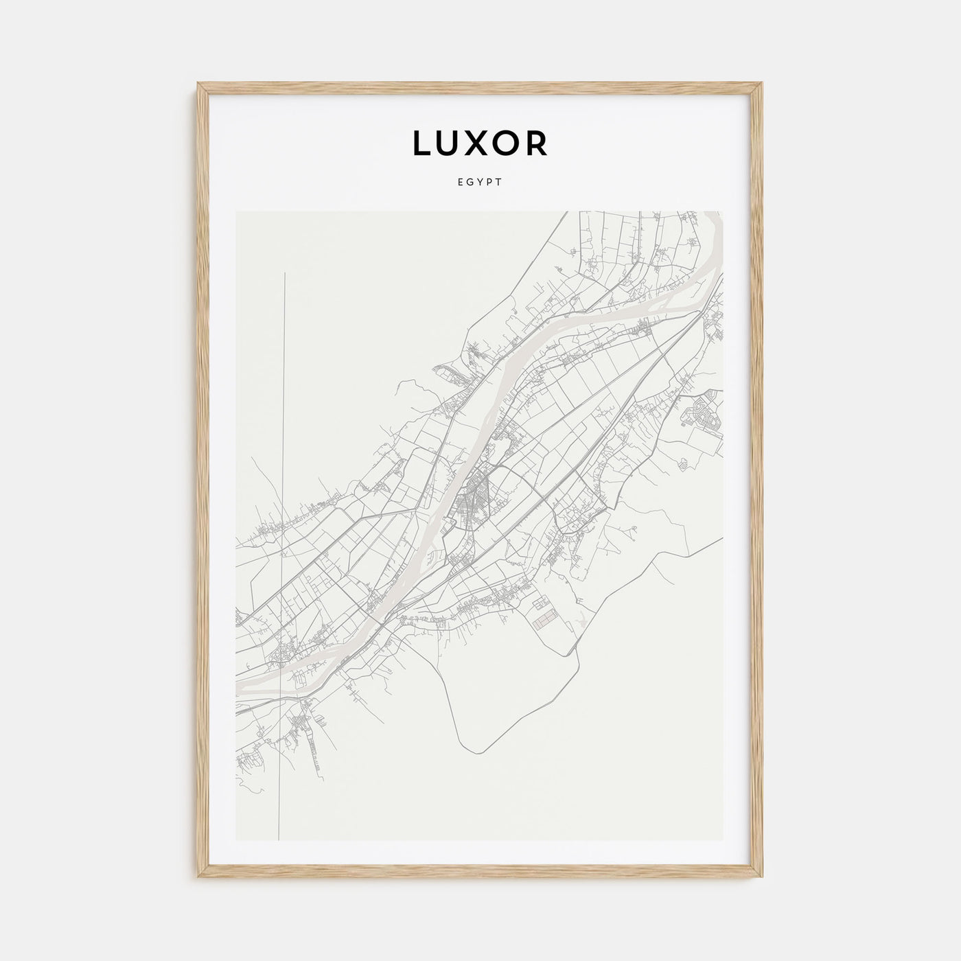 Luxor Map Portrait Poster