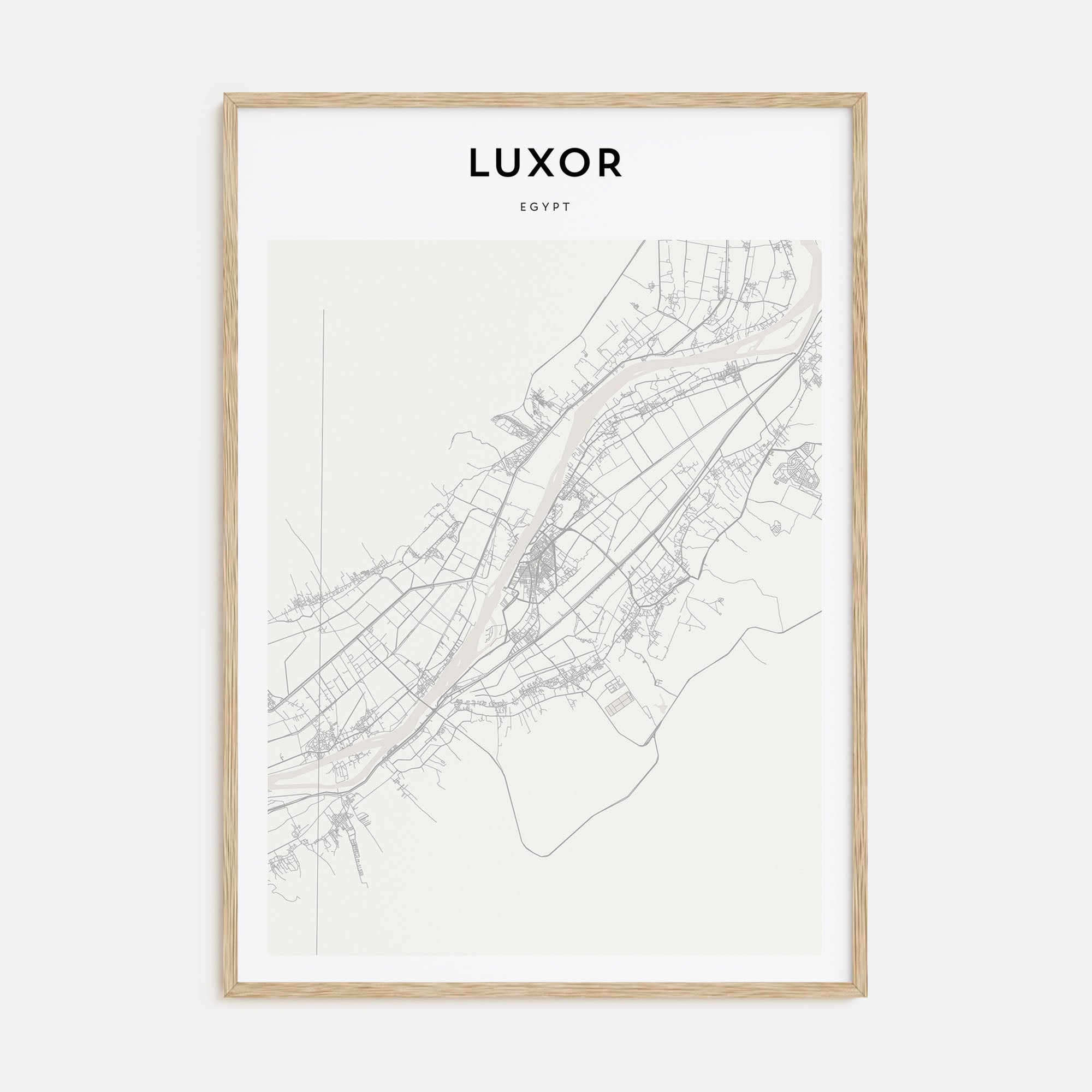 Luxor Map Portrait Poster