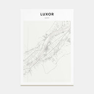Luxor Map Portrait Poster
