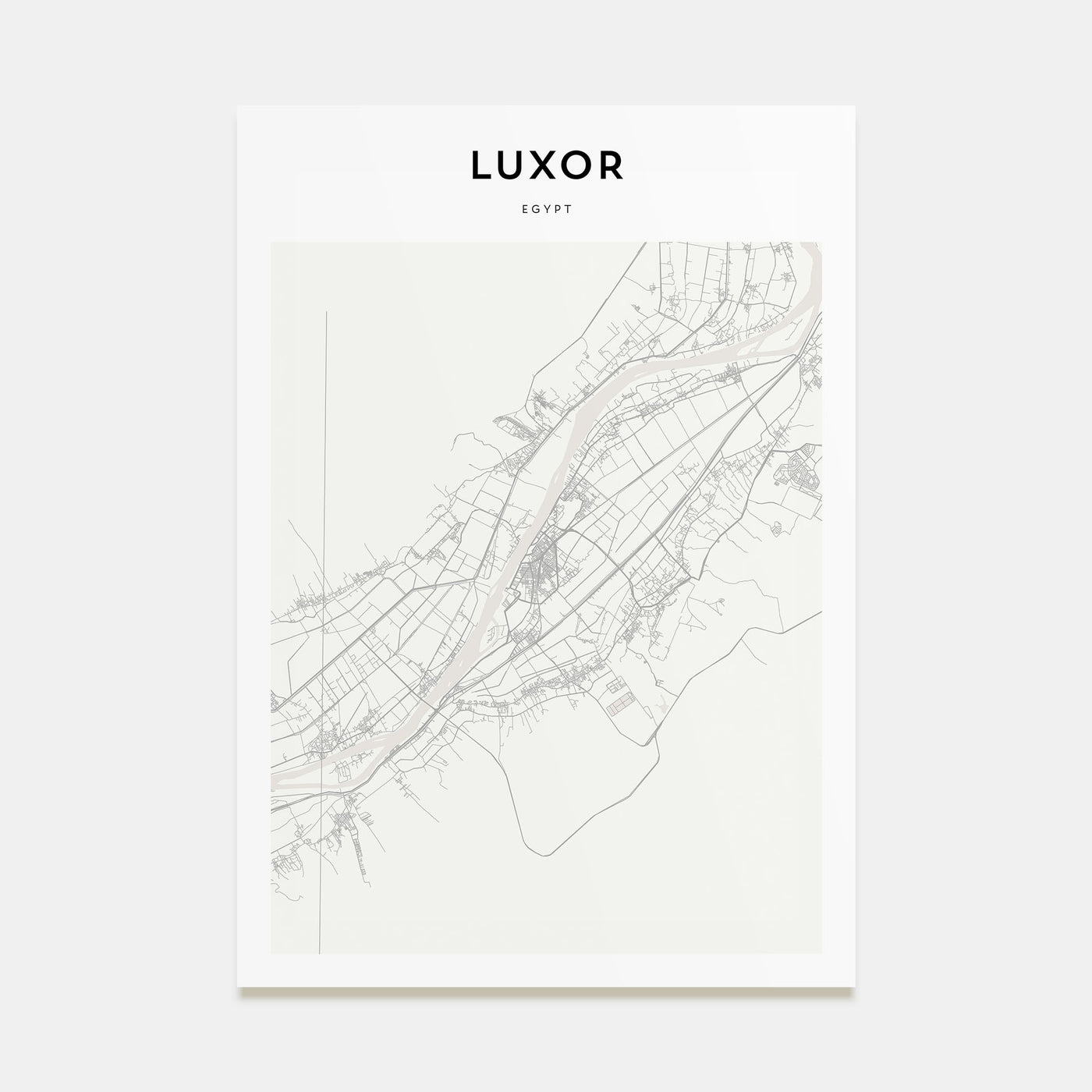Luxor Map Portrait Poster