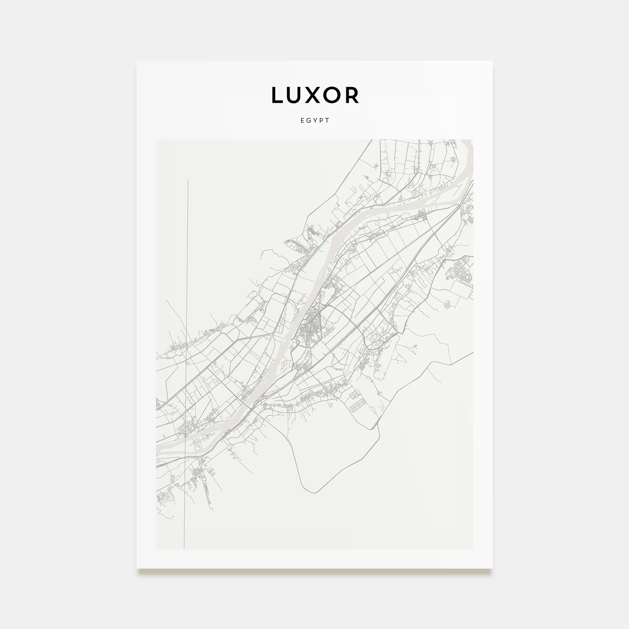 Luxor Map Portrait Poster