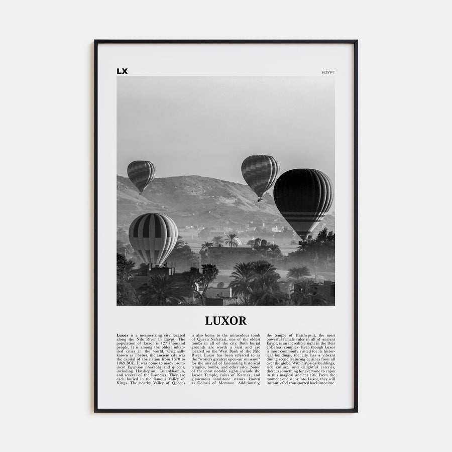 Luxor Travel B&W Poster