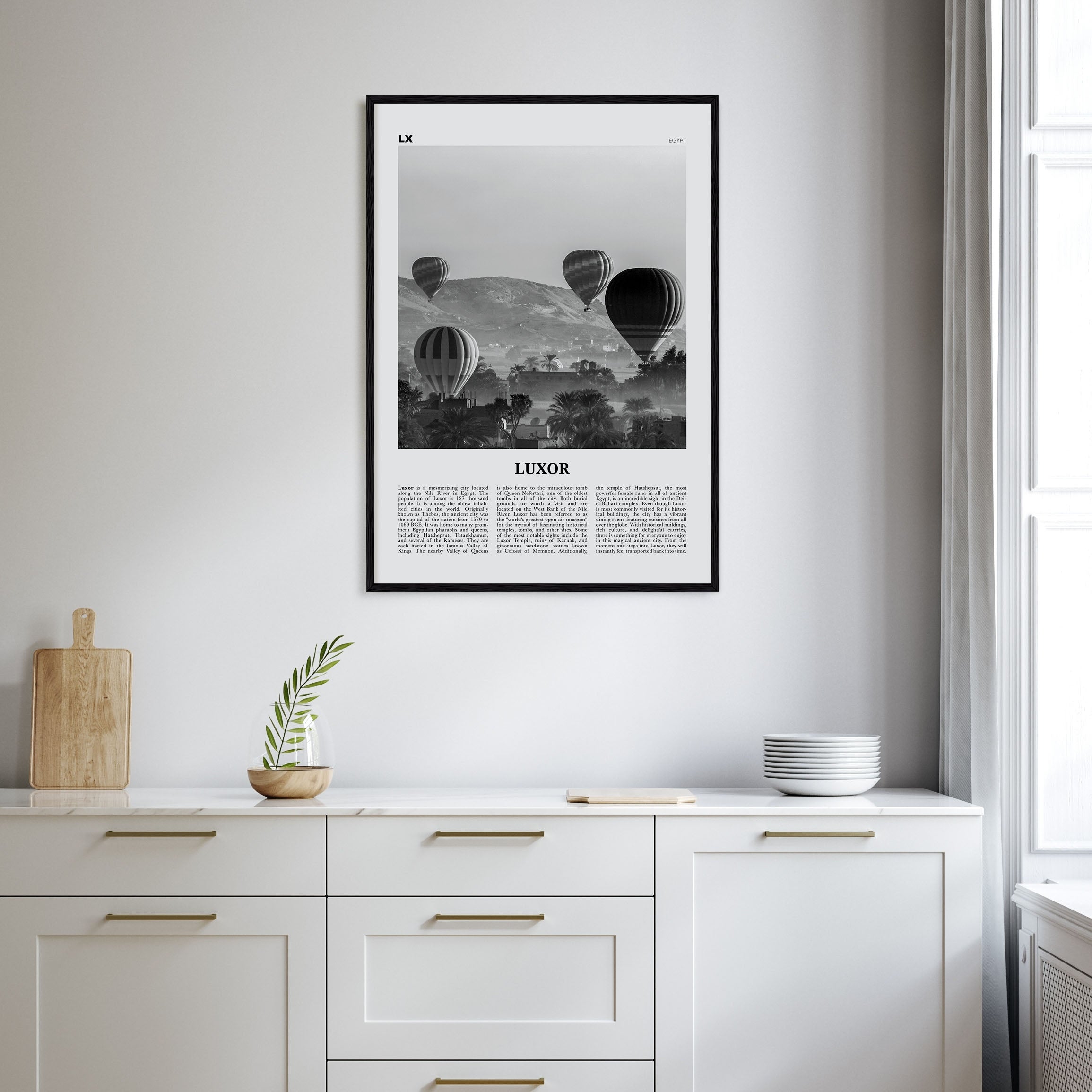 Luxor Travel B&W Poster