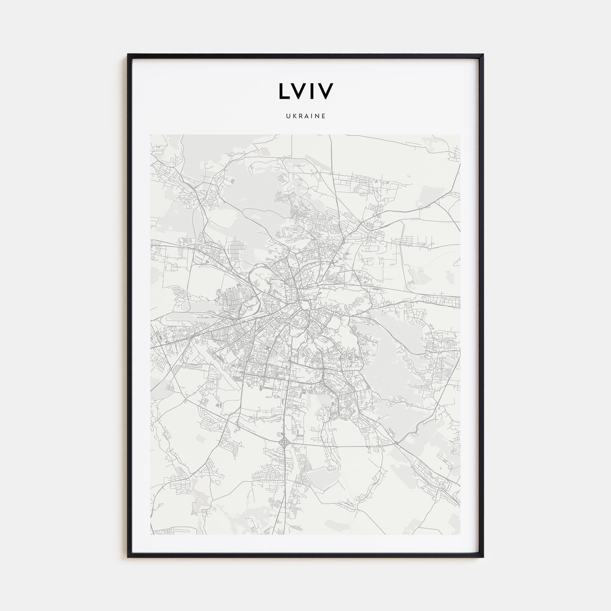 Lviv Map Portrait Poster