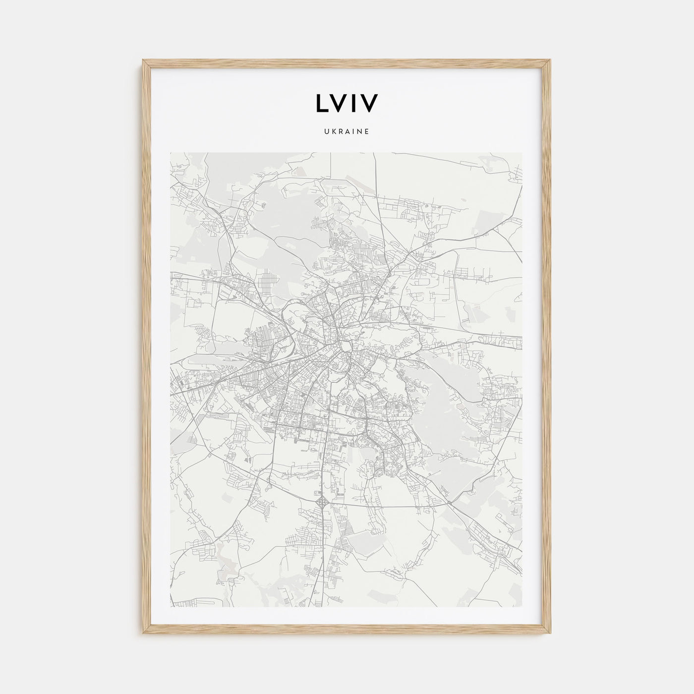 Lviv Map Portrait Poster