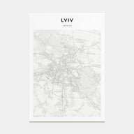 Lviv Map Portrait Poster