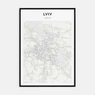 Lviv Map Portrait Poster