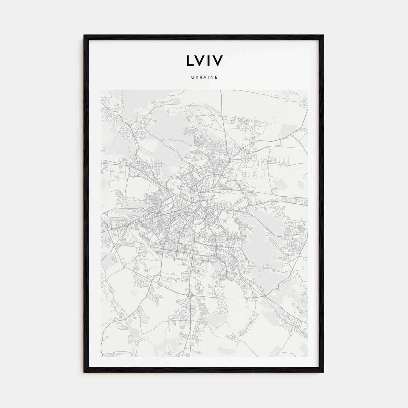 Lviv Map Portrait Poster