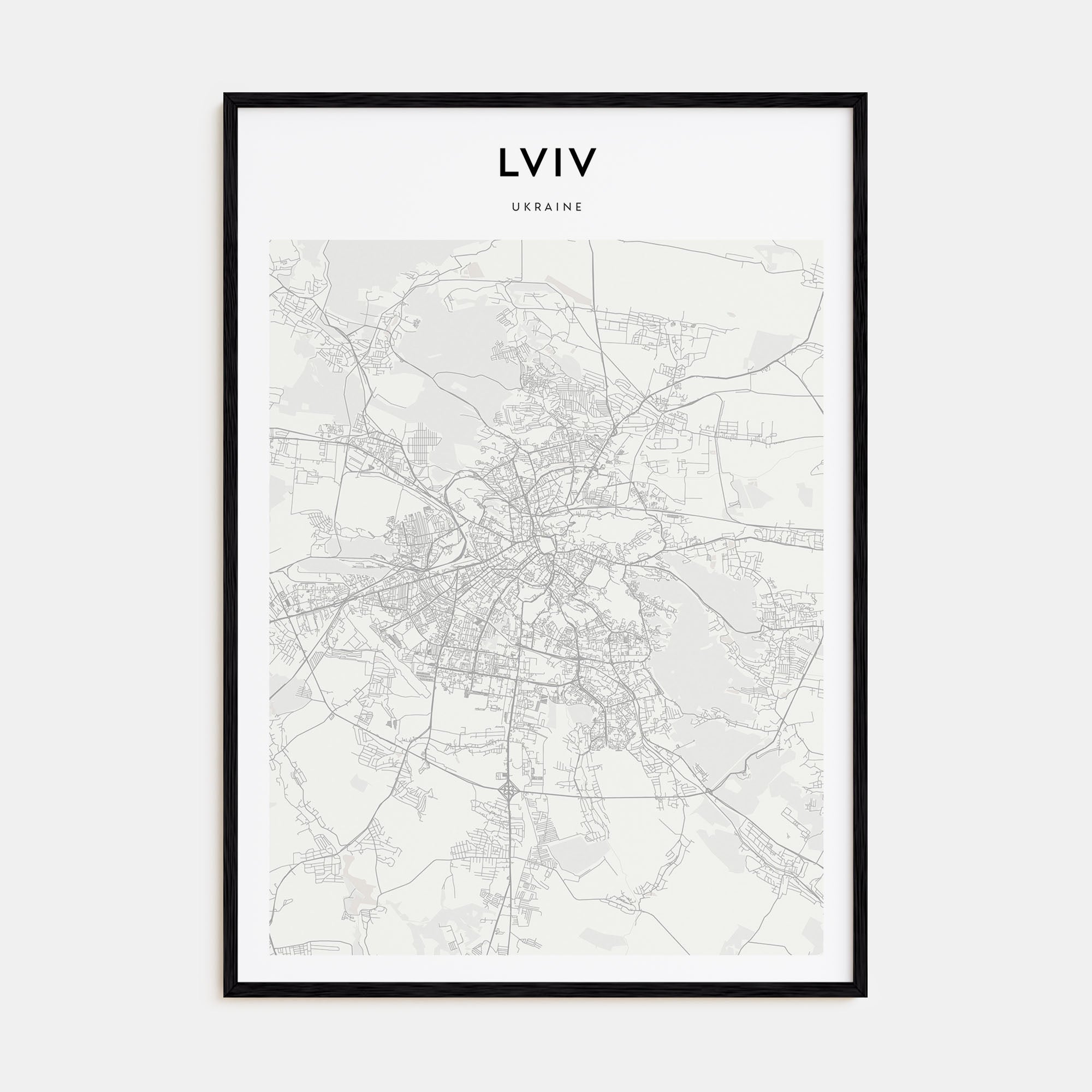 Lviv Map Portrait Poster
