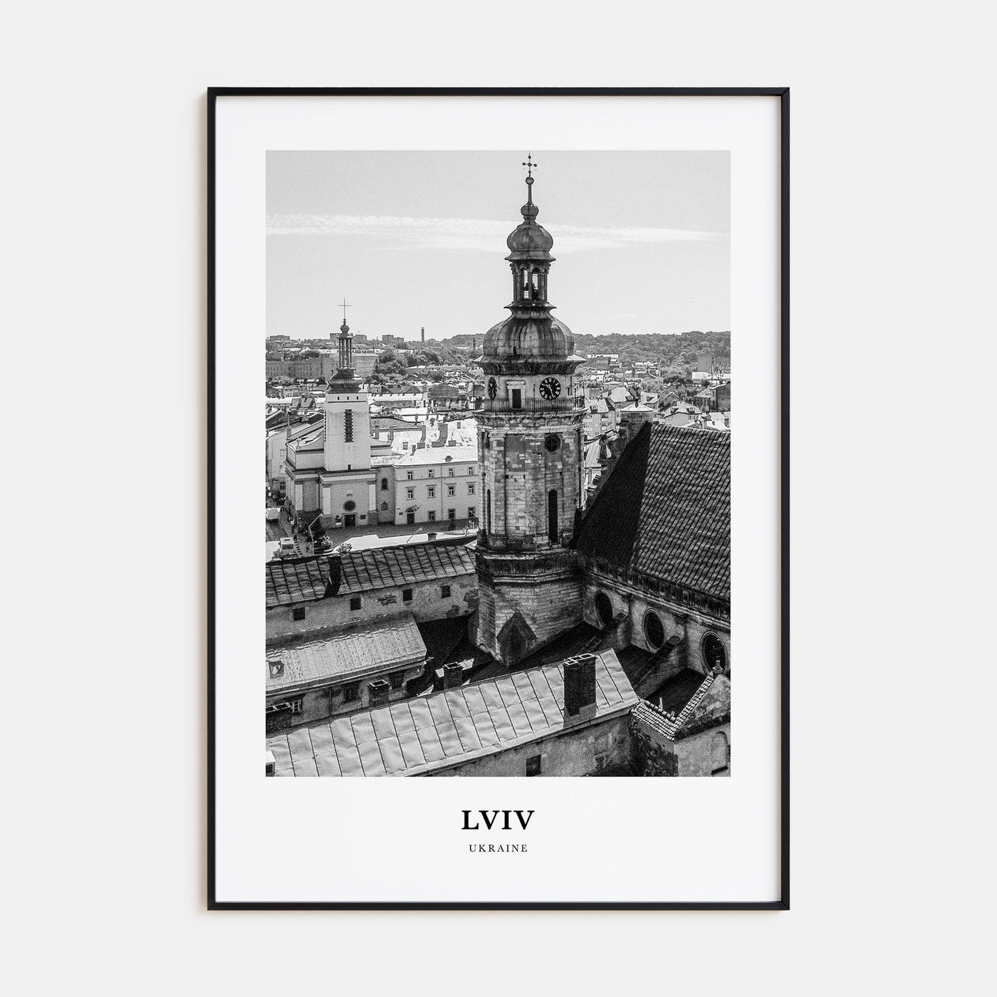 Lviv Portrait B&W Poster