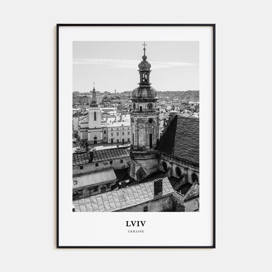 Lviv Portrait B&W Poster