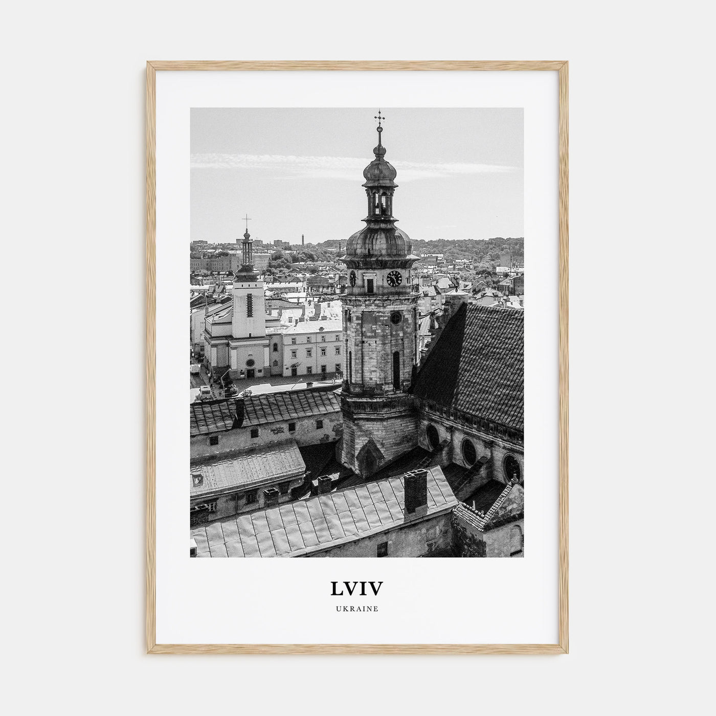 Lviv Portrait B&W Poster