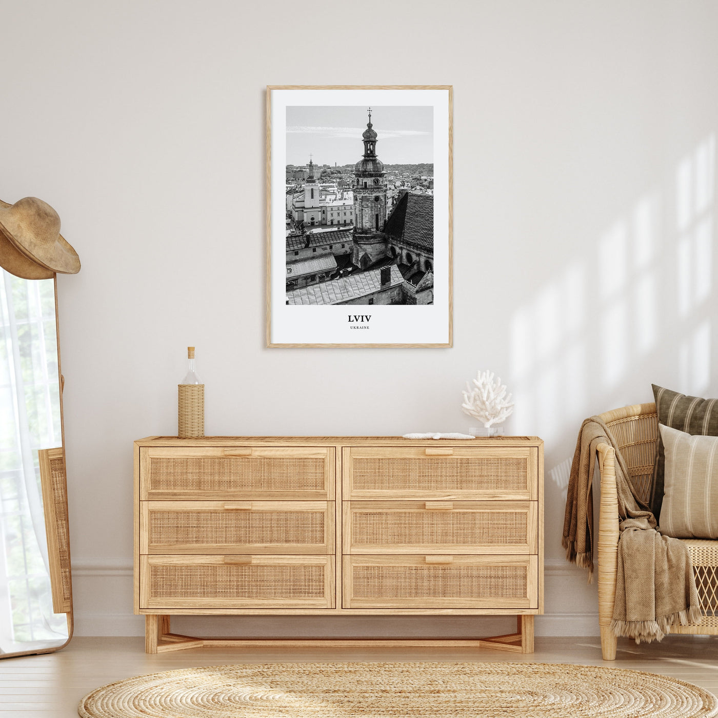 Lviv Portrait B&W Poster