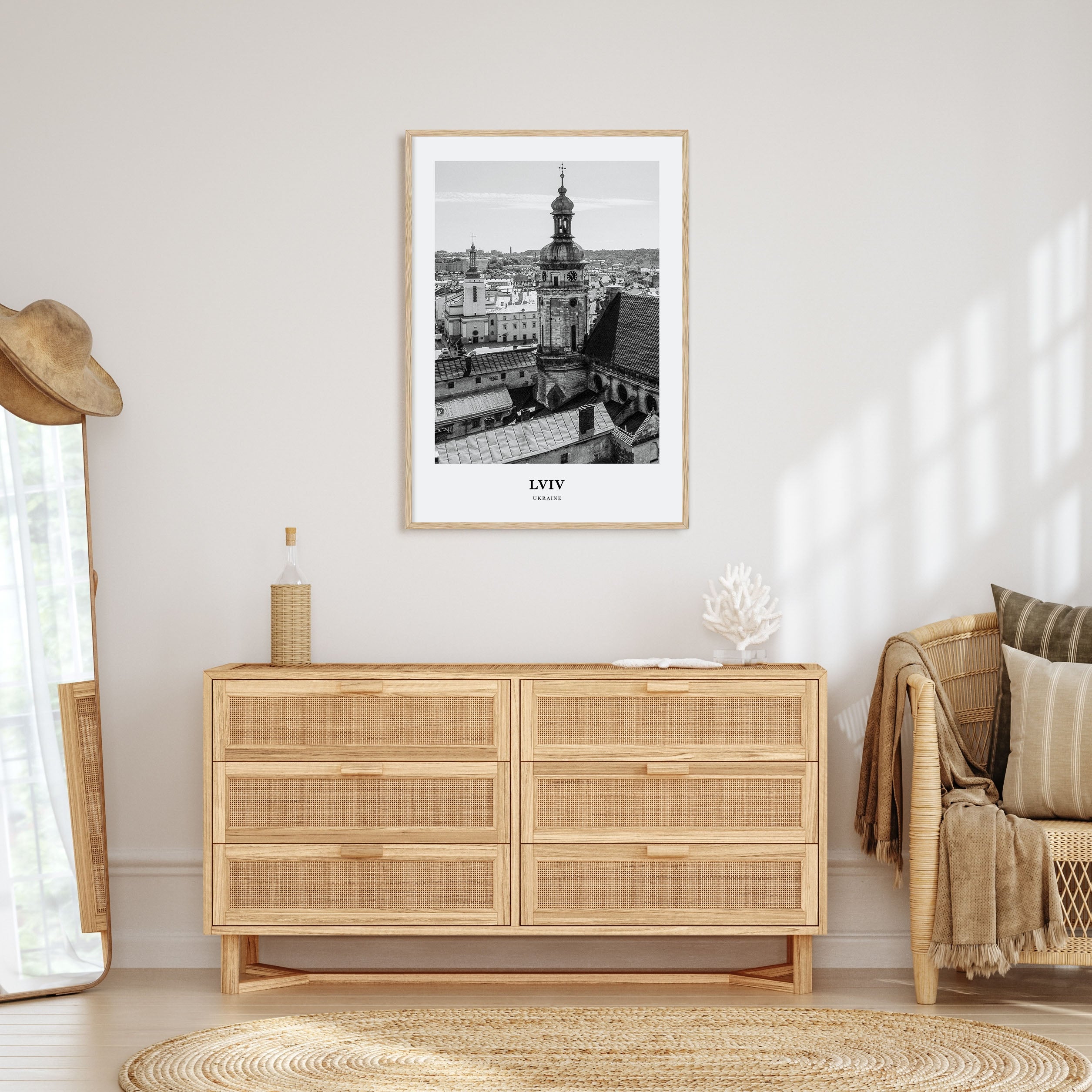 Lviv Portrait B&W Poster