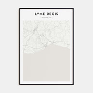 Lyme Regis Map Portrait Poster