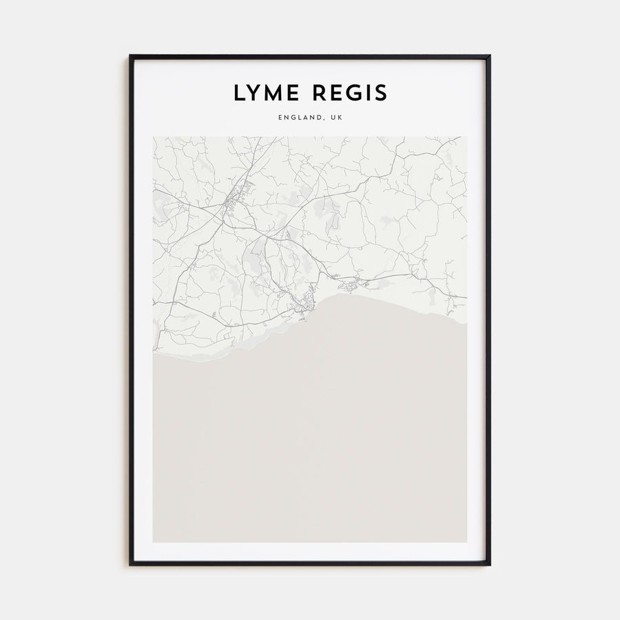 Lyme Regis Map Portrait Poster