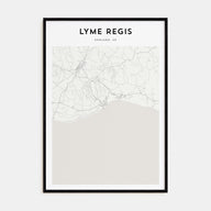 Lyme Regis Map Portrait Poster