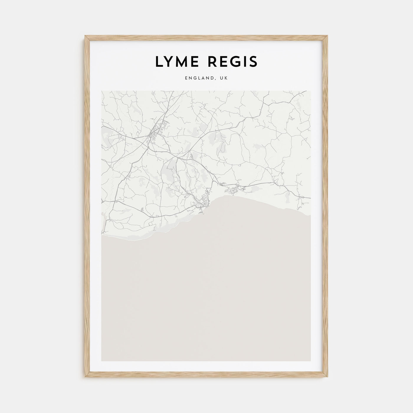 Lyme Regis Map Portrait Poster