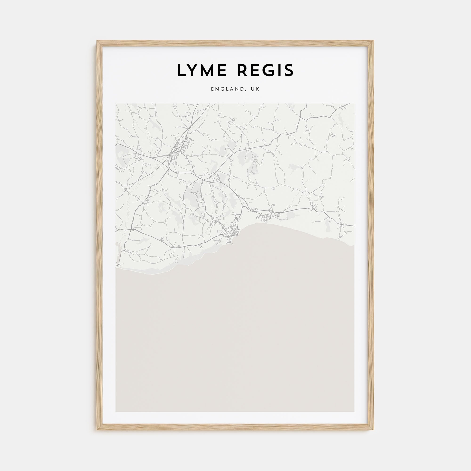 Lyme Regis Map Portrait Poster