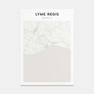 Lyme Regis Map Portrait Poster