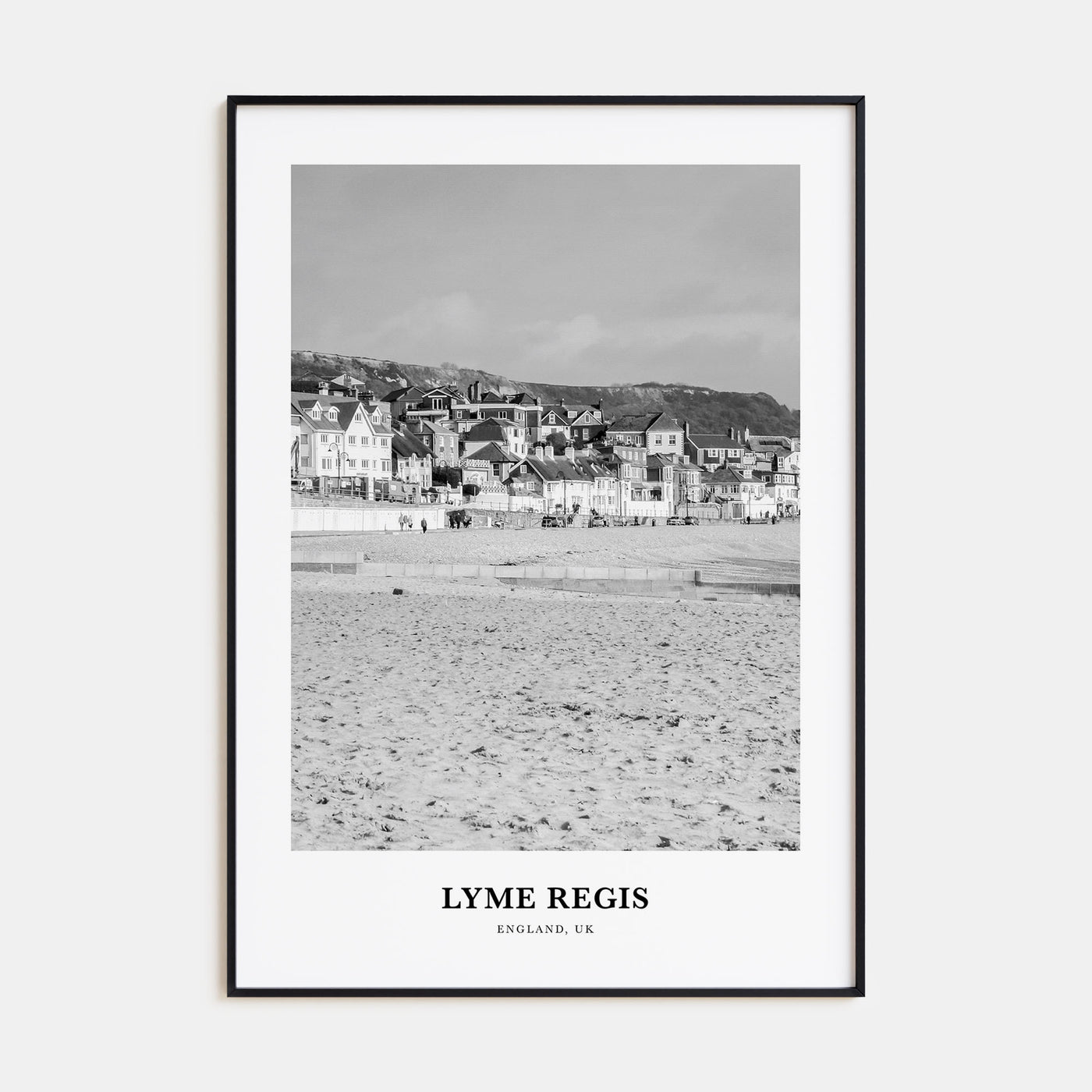 Lyme Regis Portrait B&W Poster