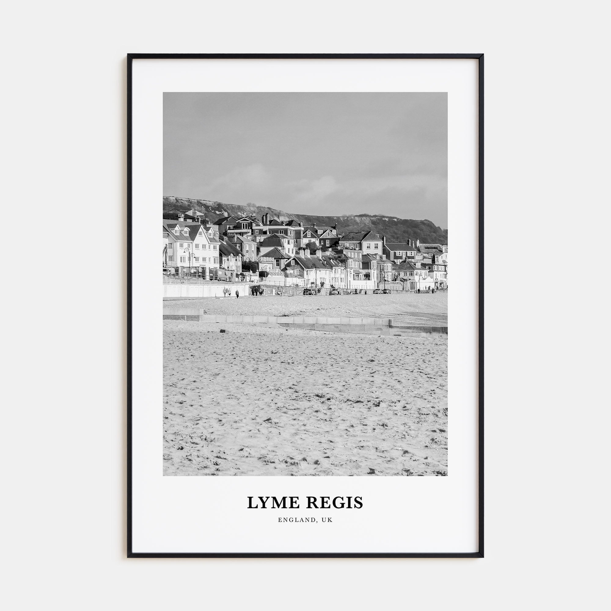 Lyme Regis Portrait B&W Poster