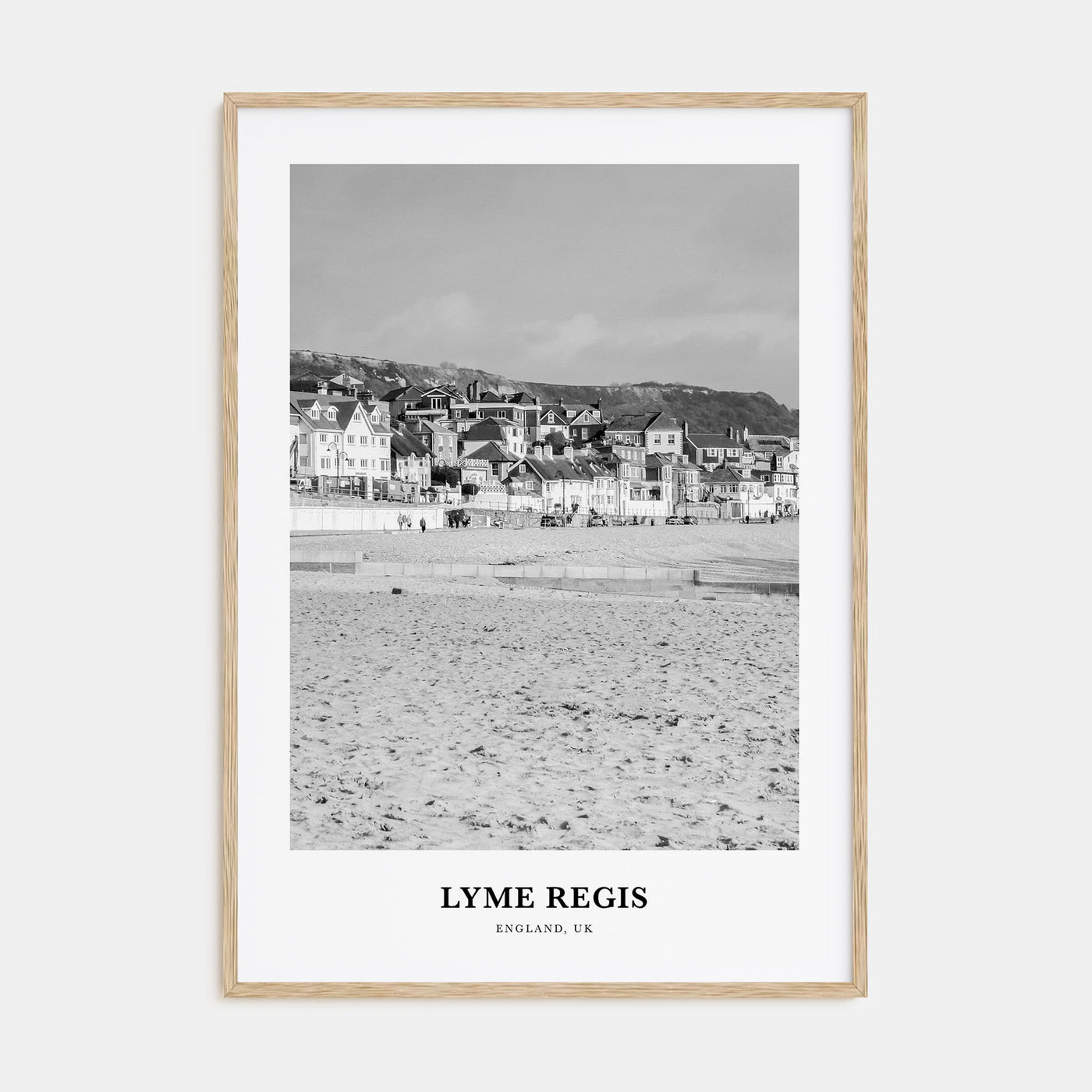 Lyme Regis Portrait B&W Poster