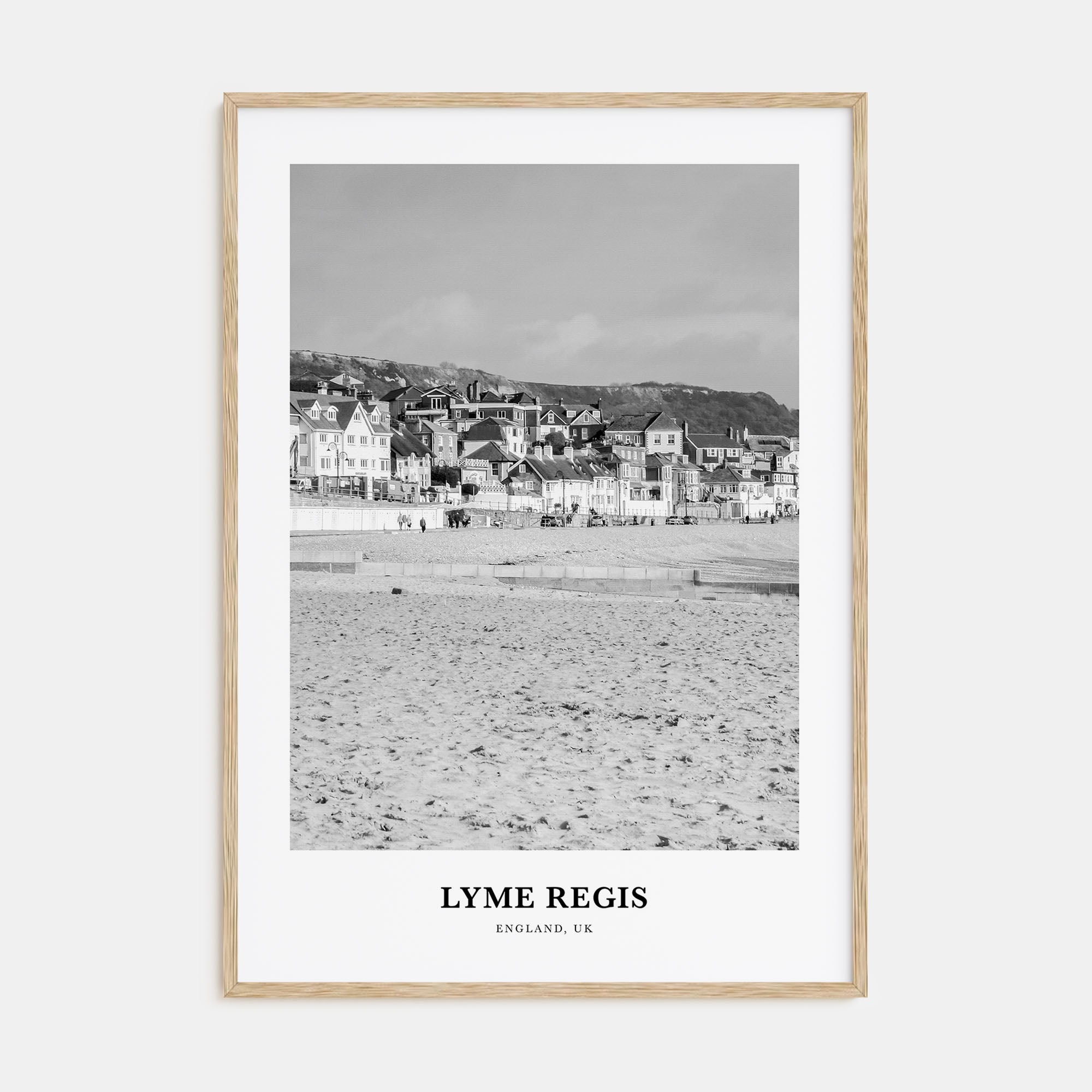 Lyme Regis Portrait B&W Poster