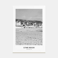 Lyme Regis Portrait B&W Poster